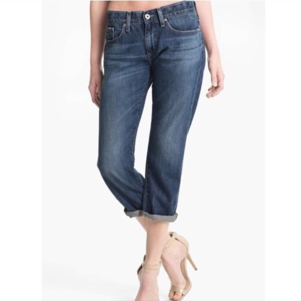AG Adriano Goldschmied “Piper Crop” Slouchy Slim Crop Jeans 28 USA